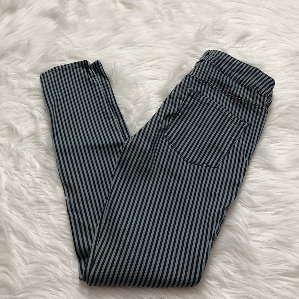 Striped High-Rise Jeans Size 1
